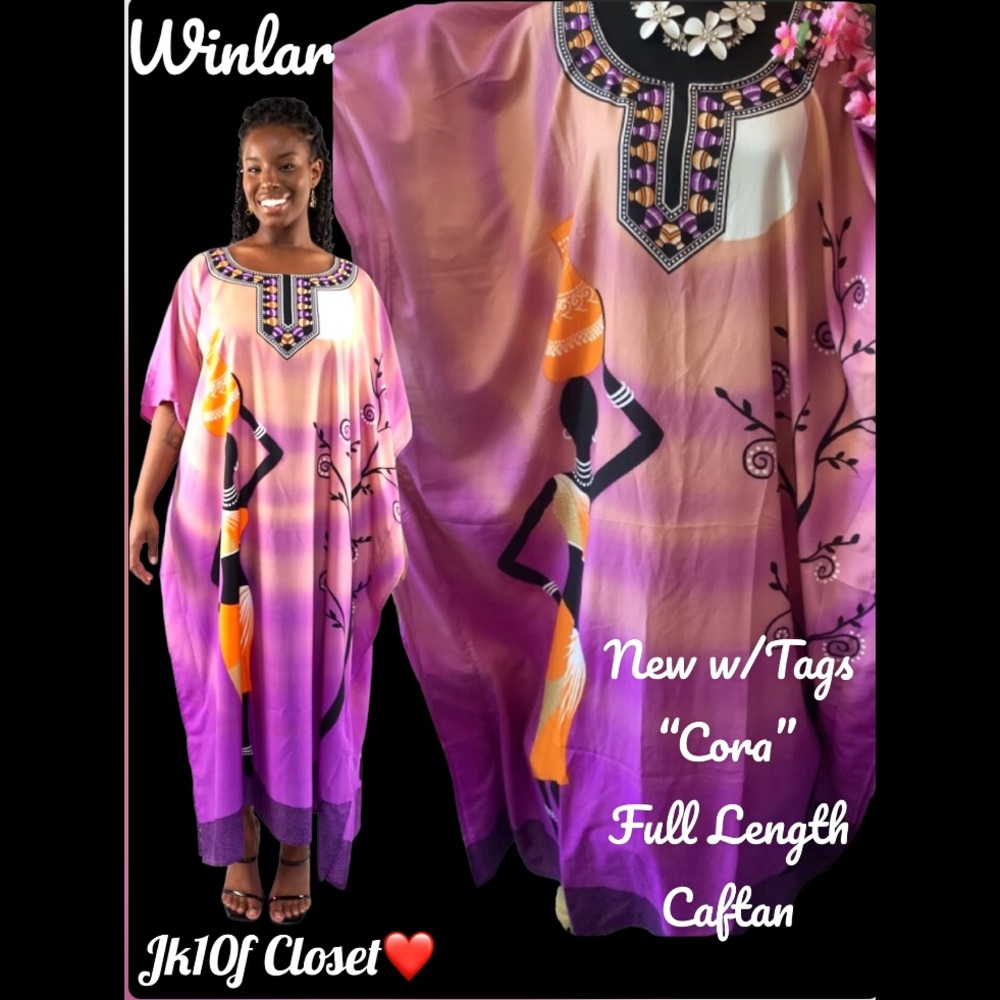 LOWEST🌺 NWT WINLAR TRIBAL WATER PRINCESS CAFTAN DRESS